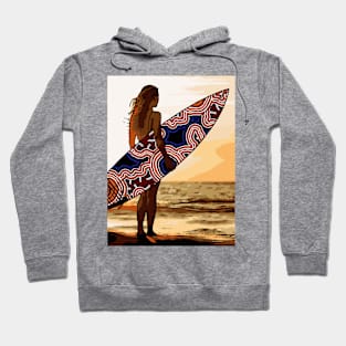 Aboriginal Art - Surf Up Australia Small Hoodie